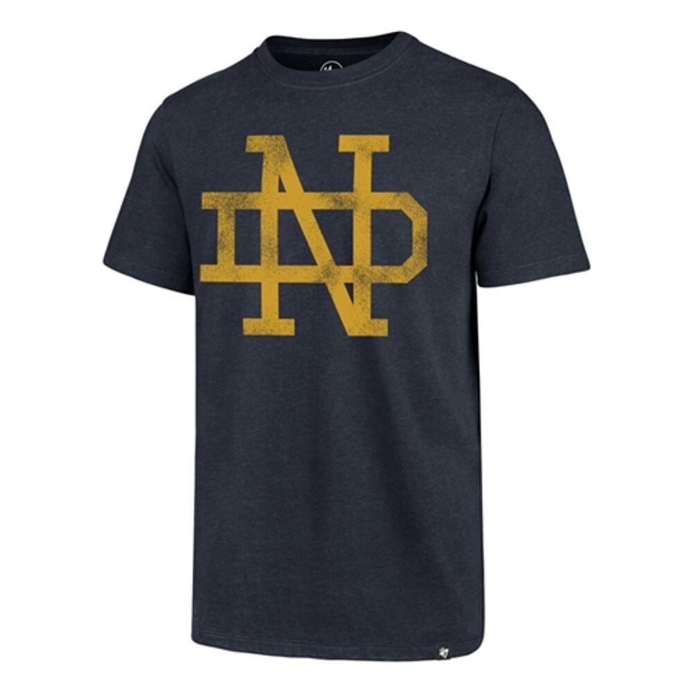 NCAA Notre Dame T Shirt M  Mens Tee Large Navy Throwback  Club New